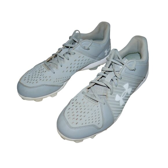 Under Armour Leadoff Low RM Baseball Cleats Men's Size 12 Gray Leather Summer - Picture 1 of 11